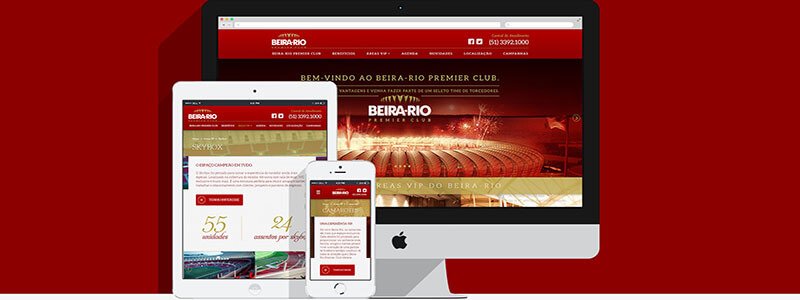 Together with Competence Group, codeHB created Beira Rio Premier Club website